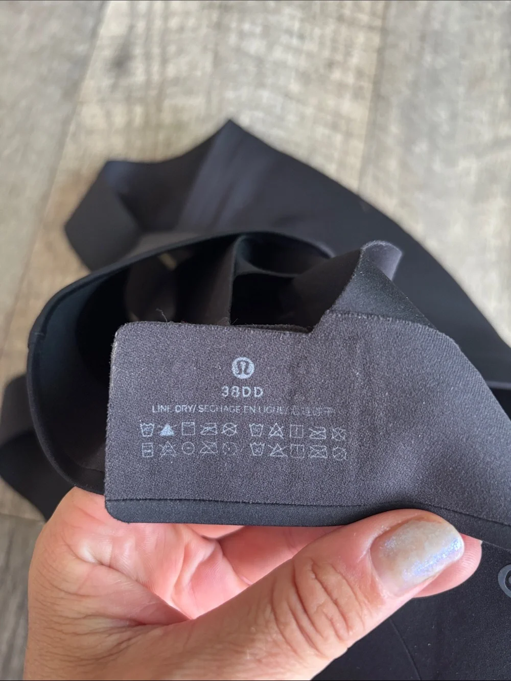 lululemon athletica Black Seamless Padded Sports Bra with Strappy Front